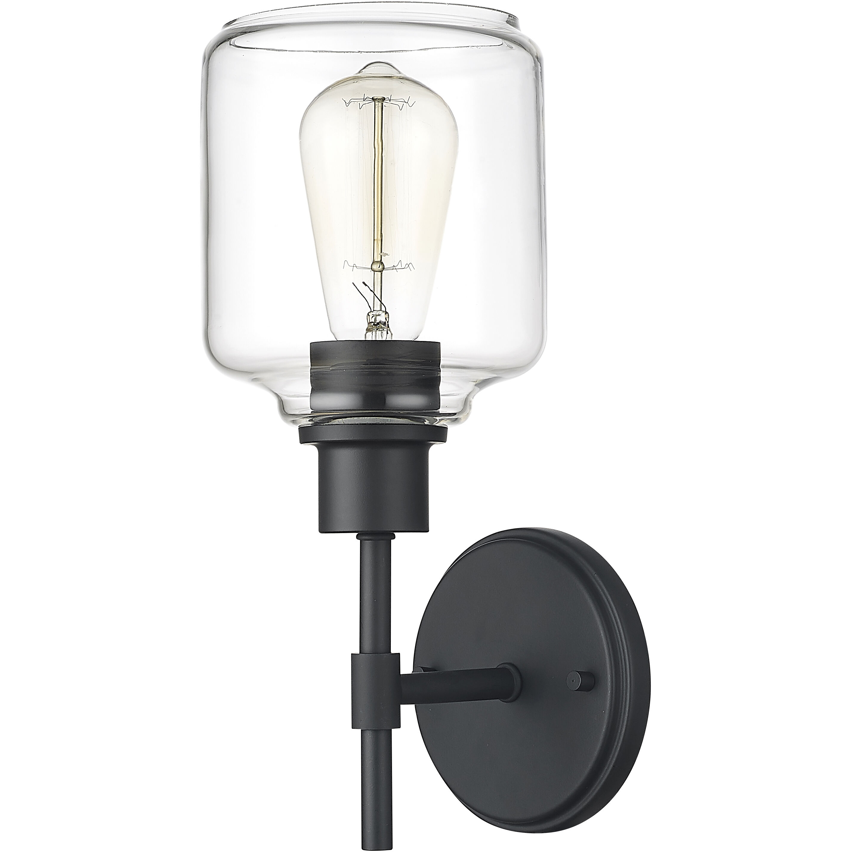 Asheville 1 Light 6.5 inch Matte Black Bathroom Wall Sconce Wall Light